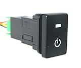 IZTOSS White LED power source light Push Switch with Connector Wire