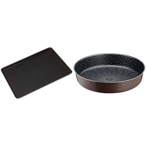 Tefal Perfectbake Plaque A Pâtisserie 38x28 cm Aluminium 100% Recyclé J5547002, fabriqué en France & Perfectbake Moule A Manqué 26cm Aluminium 100%...