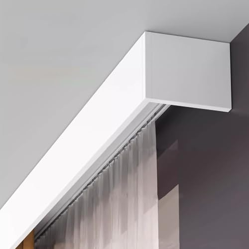 Rieles de aluminio blanco para cortinas: guía de techo elegante de 3m