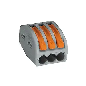 Wago 222-413 LEVER-NUTS 3 Conductor Compact Connectors 50 PK by WAGO