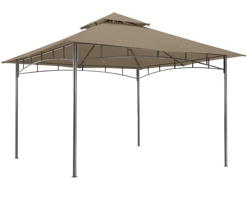 ABCCANOPY Gazebos for Patios 10x10 - Outdoor Steel Frame Gazebo for Lawn Backyard Garden Deck (Khaki)