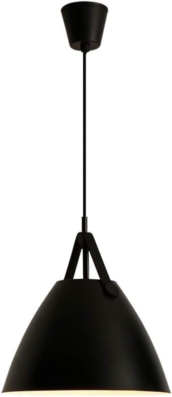 Lustre plafonnier LED en cuir et fer forgé HJLJKG pour café européen