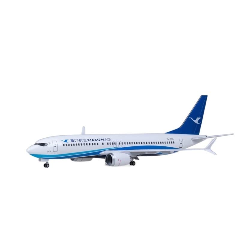 47cm pasuje do XIAMEN Airlines B737MAX 737 Model samolotu światła i koła podwozie samoloty kolekcje Hobby zestaw gier (B)
