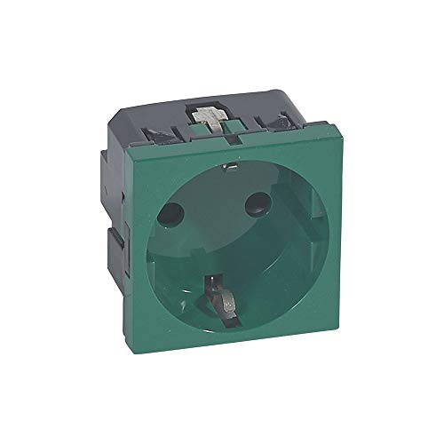Preisvergleich Produktbild Legrand 077216 Steckdose, 2P+T, Serie Mosaic II, grün