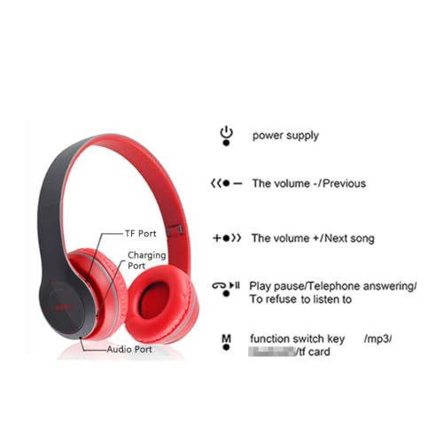 Image of P47 Wireless iC-05 Headphone with Mic & SD Card Slot Bluetooth Headset (Multicolor)