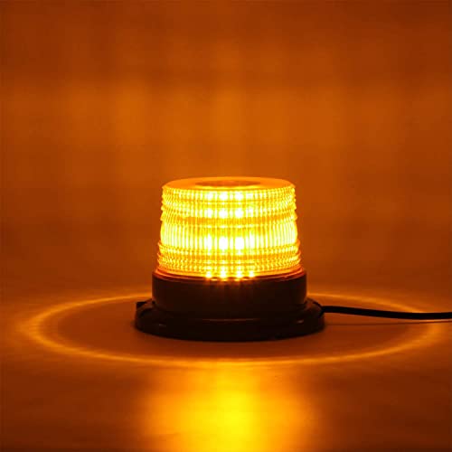 LINKITOM 2pcs LED Rotating Strobe Beacon Lights, 12V-24V Amber 40 LED Flashing Warning Safety Flashing Lights with Magnetic for Vehicle Forklift Truck Tractor Golf Carts UTV Car Bus by LINKITOM - Used condition - Image 2
