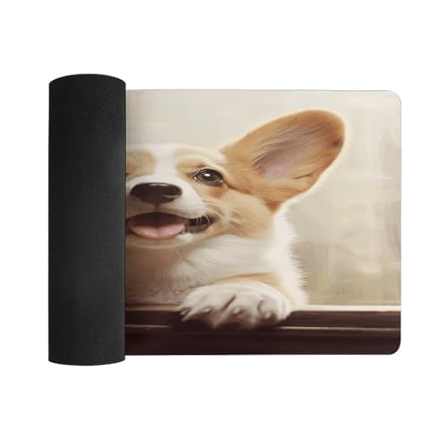 Cute Corgi Desk Pad con Base de Goma Grande miniatura 3
