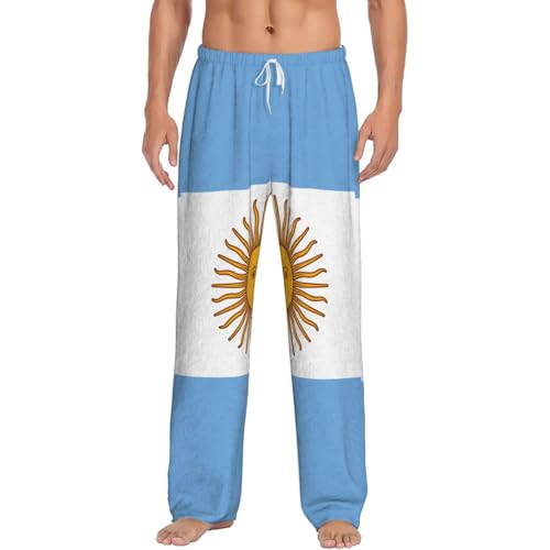 Pantalon pyjama drapeau argentin en micropolaire pour des soirées d'hiver cocooning