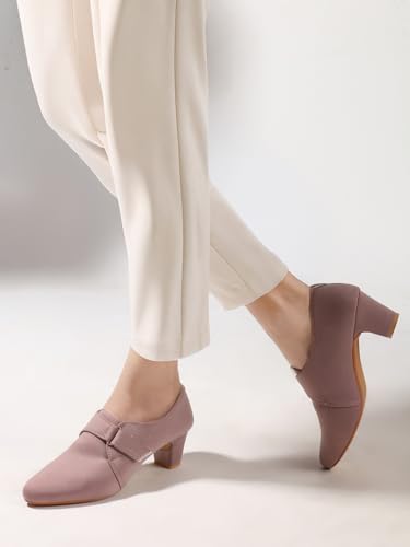 Image of Stylish Comfortable Block Pump Heels Perfect for Winter, Elegant Party Black and Brown Sandals for Womens & Girls