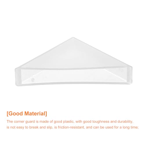 Image of uxcell 8Pcs Plastic Corner Protectors 8x50mm Right Angle Shape Glass Corner Guards Cushion for Corner Protection of Glass, Mirror, Tile, White