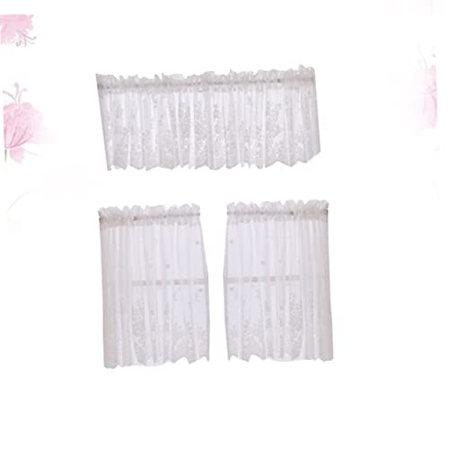 Cortina corta de encaje ventilada Zerodeko de 4 piezas para ventanas 6