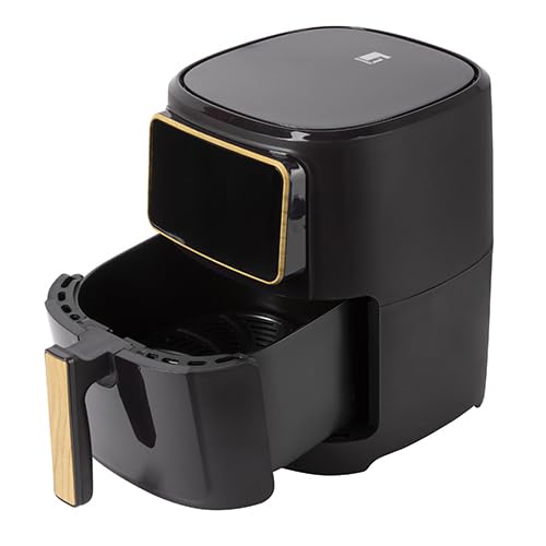 BERGNER CHARCOAL - PFAS-Freie Heißluftfritteuse 1800W 6.9L - 8 Kochprogramme - Air Fryer mit Keramikbeschichtung - Temperatureinstellung 80-200°C - Timer bis zu 30 min - Gesundes & Ölfreies braten – Bild 4