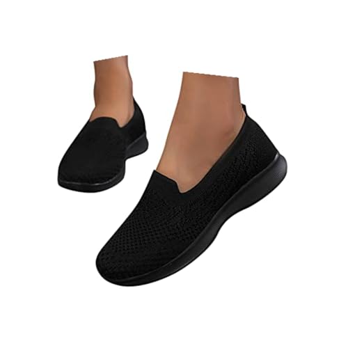 Orthopedic Shoes for Women Slip On Comfort Knit Walking Shoes Lightweight Breathable Running Tennis Athletic Gym Workout Non Slip Athletic Fashion Sneakers Casual