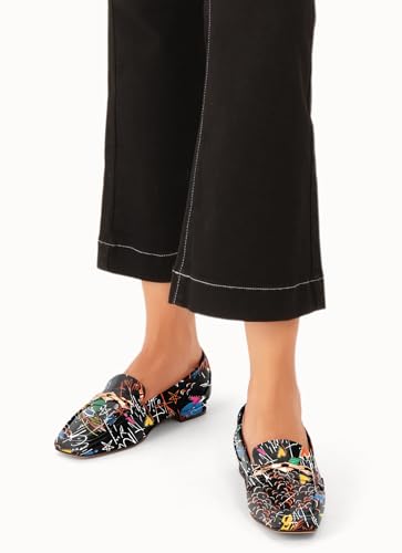 Image of Oh Mispares Womens Loafers Square Toe Low Heel Penny Loafers Fashion Comfortable Slip on Flats Casual Dressy Shoes for Women Work Office Patent Leather