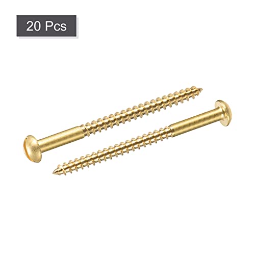 Tornillos autorroscantes uxcell M4x60mm latón 20 piezas miniatura 3