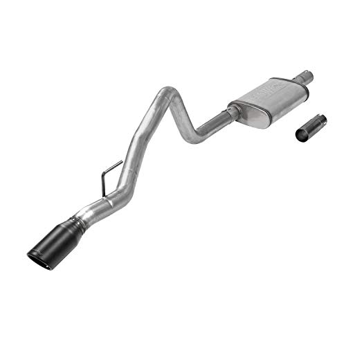 Flowmaster 717939 FlowFX Cat-Back Exhaust System Single Rear Exit Incl. 2.5 in. Tubing/Straight Through Muffler/3.5 in. Black Ceramic Tip 409 Stainless Steel FlowFX Cat-Back Exhaust System