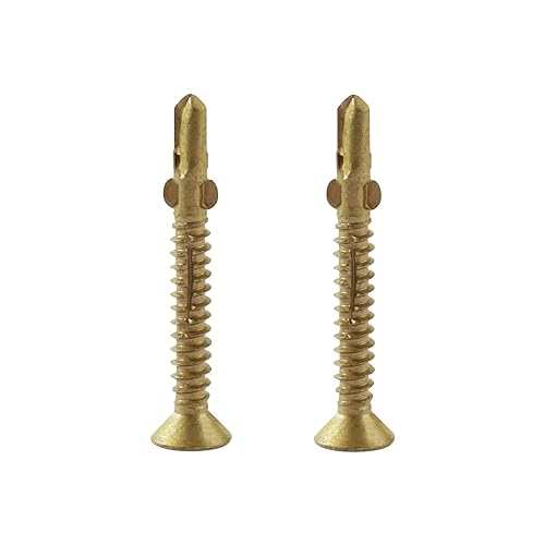 #10 x 1-5/8" Tornillos Reamer Tek Torx/Star Cabeza Plana Autoperforante para Madera a Metal miniatura 1