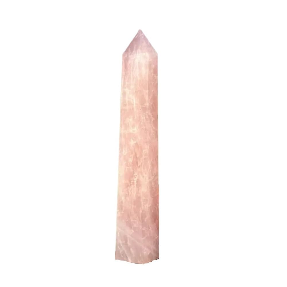 QWZTAEOZA 1pcs 1.28kg Rose Quartz Obelisk