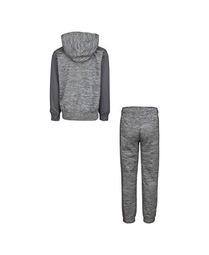 Nike Boy`s Dry Fit Therma Zip Hoodie & Sweatpants 2 Piece Set (Carbon Heather(86G933-Geh)/Orange, 18 Months) #TOP1
