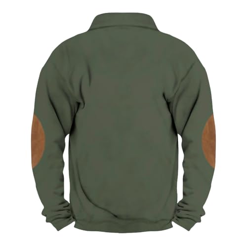 Men's Sweatshirt Vintage American Flag Graphic Long Sleeve Henley Neck Button Patchwork Pullover Sweaters2