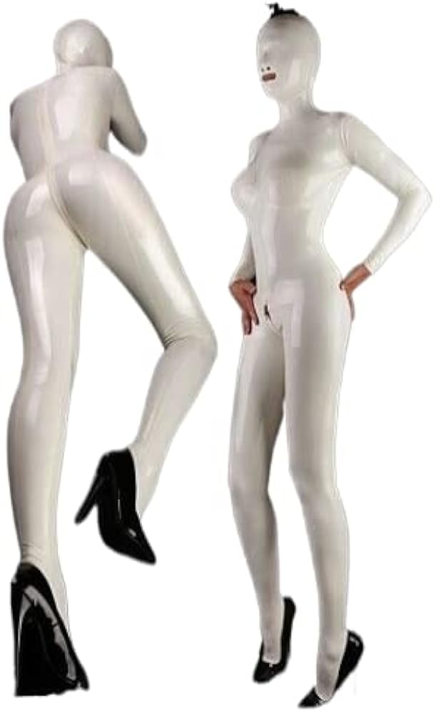 Amazon.co.jp: [MINUSE] 全身ラテックスラバーホワイトキャットスーツ
