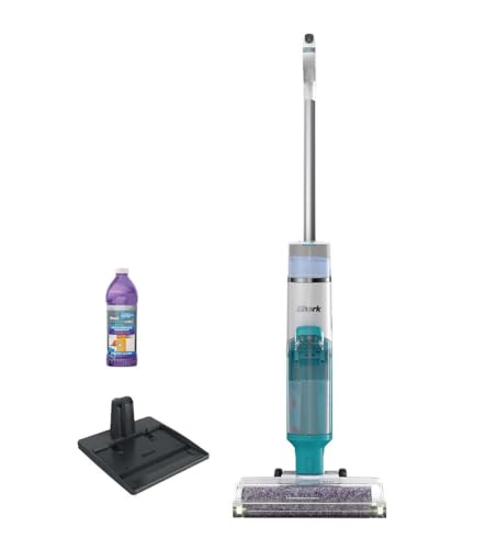 SHARK WD205 HydroVac Cordless Pro XL 3-in-1 Vacuum, Mop & Self-Cleaning System with Antimicrobial Brushroll* & Solution for Multi-Surface, Hardwood, Tile, Marble & Area Rugs, Teal (Renewed)