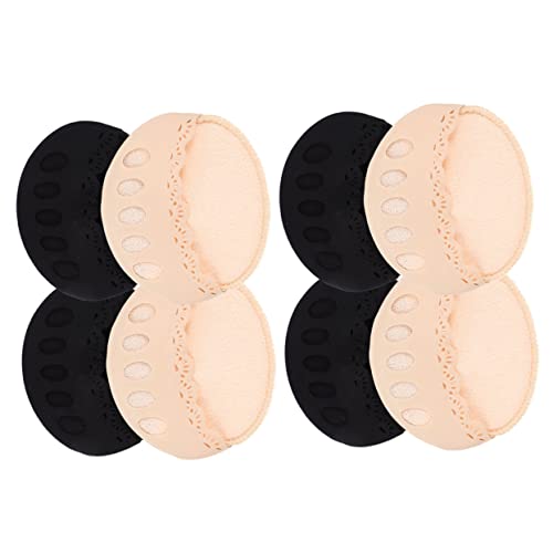 TOVINANNA 4Pairs Women Separated Finger Socks Invisible Palm Half Socks for Comfortable Support Non Slip Design for High Heels and Everyday Wear Skin Tone