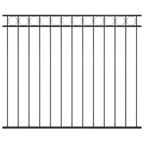 vidaXL Pannello di Recinzione in Acciaio 1,7x1,5 m Nero