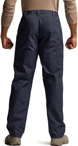 Image of CQR Men's Quick Dry Work Pants, Water Resistant Outdoor Tactical Pants, Lightweight Stretch Cargo Hiking Pants