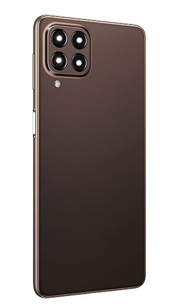 Compatible with Samsung M53 Replacement Full Body, Back Panel with Side Frame, Cmera Glass, Volume Button Brown-image-43