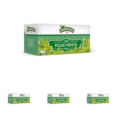 Hornimans Poleo Menta Infusión con Ingredientes 100% Naturales | 25 bolsitas | Sin Teína (Paquete de 4)