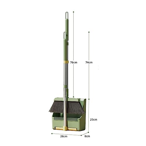 Besen- und Kehrschaufel-Set, Besen und Kehrschaufel, Besen- und Kehrschaufel-Set for zu Hause, Besen mit langem Stiel und Stand-Kehrschaufel-Kombi-Set for den Bodengebrauch im Büro, zu Hause, in der K – Bild 3