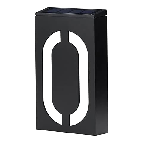 Solar House Numbers For Outside Modern House Number Sign Address Numbers Solar Address Sign Numbers, 7.3" Smart Control Lighted Address Signs For Houses Yard Address Plaque For House Numbers 0 Cover