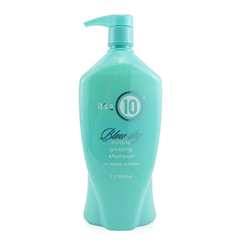 Image of It’s a 10 Haircare - Miracle Blow Dry Glossing Shampoo, Shine Enhancing, Colour Safe, Detangling, 1 Litre