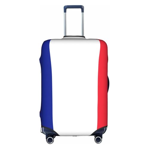 Housse de bagage drapeau français blanche anti-rayures pour préserver votre valise