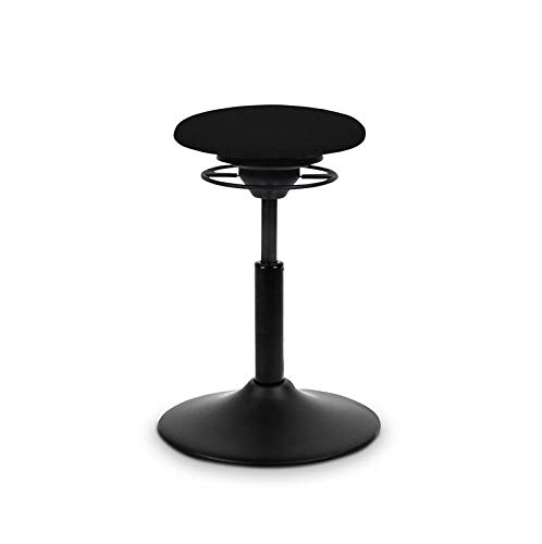 balimo Mouvement Chaise design - Métal Noir Mat avec assise noire Cover