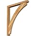 Ekena Millwork BKT0402X32X38THR05RWR Thorton Block Rough Sawn Bracket w/Offset Brace, Western Red Cedar