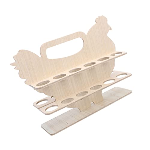 TOBBOMEY キッチン用卵収納ラック 木製デスクトップエッグホルダー な卵コ