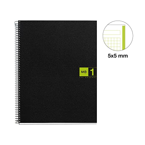 Miquel Rius 2474 - Notebook A4, 80 sheets, 70g, black color , sheets with green band - Image 3