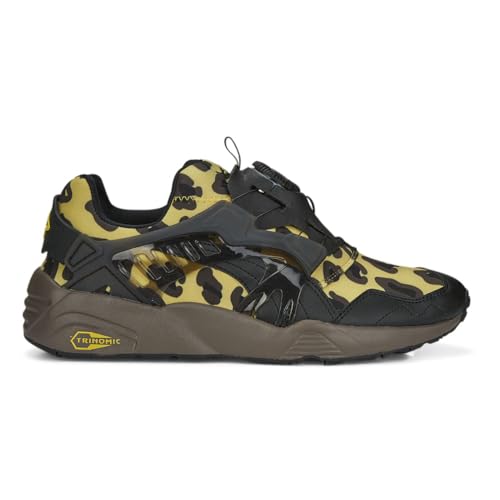 PUMA Womens Disc Blaze Leopard-Cheetah Slip On Sneakers Shoes Casual - Black, Brown