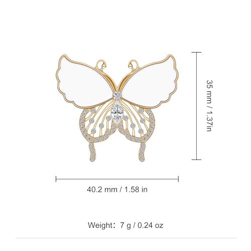 Image of Butterfly Brooch for Women, Insect Butterfly Pins Shawl Pin Clip Flashing Butterfly Jewelry Fashion Brooch Wedding Accessories Sweater Scarf Brooch for Women