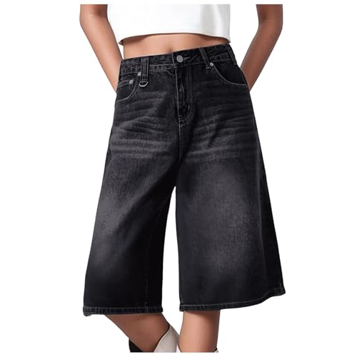 Jeans d'été Denim Jorts amples style décontracté vintage avec poches