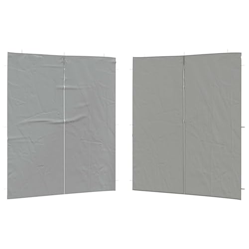 Mhdvray Lot de 2 Parois Latérales pour Tente de Fête en PE et Acier avec Fenêtres Décoratives, Mur de Tonnelle Rectangulaire pour Réception et Événement...