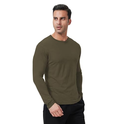 Men’s Merino Wool Base Layer Shirt – Long Sleeve Thermal Hiking Ski Outdoor Quick-Dry Warm Top