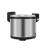 Youluck業務用炊飯器 23L 定温保温 ステンレス 電気鍋 酵素玄米 炊飯器こびりつかない鍋 ホテル レストラン 飲食店 健康食品（シルバー） (シルバー,23L)