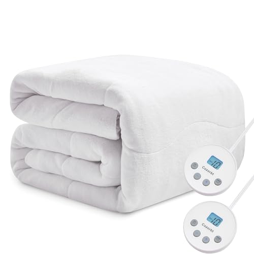 Cozorbt Heated Quilted Wave Mattress Pad,Queen Size Dual Control,Soft Bed Warmer,10 Heat...