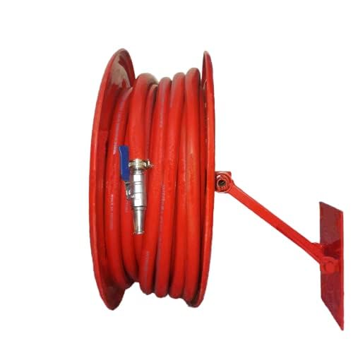 SENSE SAFETY - Mild Steel First Aid Hose Reel Drum Pipe and Gun Metal Nozzle 30 mtr | Heavy Duty Hose Reel | Wall and Floor Mounted with Adjustable Arm Guide - Garden Appliances (Red) (B0D9DHH9T1) Amazon Price History, Amazon Price Tracker