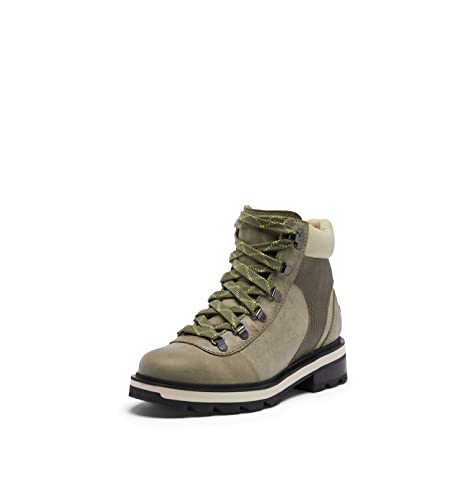 SOREL Women's Lennox Hiker Waterproof Boot - Stone Green, Laurel Leaf - Size 6