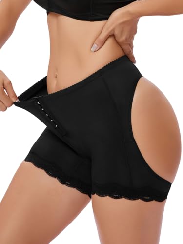 Jinnhelun Butt Lifter Shapewear Boy Shorts, Adjustable Hip Enhancer Body Shaper Control Panties for...