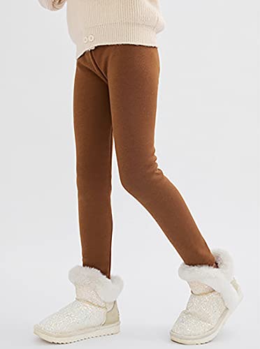 Girls Winter Warm Fleece Lined Leggings Kids Cotton Thick Thermal Tight Pant Basic Full Length Pants4
